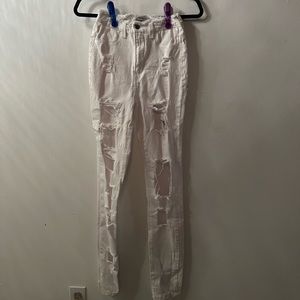 Distressed white Aphrodite jeans